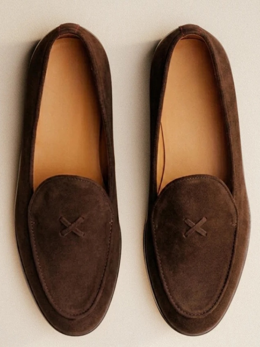 Del Toro Milano Dark Brown Suede Loafers